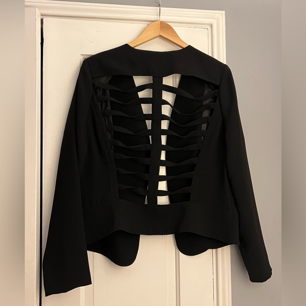 Just Fab Cut Out Blazer in black size XXL
